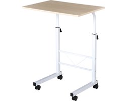 HOMCOM Bijzettafel met wielen en remmen 836-057