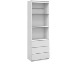 HOMCOM-Boekenkast-Panneaux de particules-60x35x180cm-Blanc