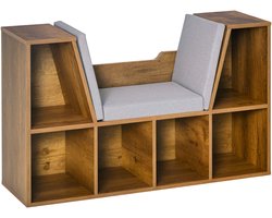 HOMCOM Boekenplank - Spaanplaat - 102x30x61cm - Rustiek Bruin