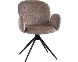 HOMCOM-Bureaustoel-66x60x86,5cm-Polyester-Bruin