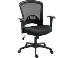 HOMCOM bureaustoel - ergonomische kantoorstoel - 65x59x92,5-102,5 cm