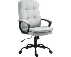 HOMCOM bureaustoel met schommelfunctie - in hoogte verstelbaar - grijs