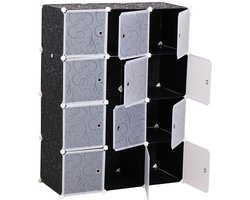 HOMCOM DIY-kledingkast - insteekstelling garderobekast - 8 vakken