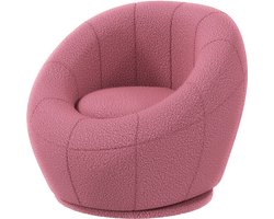 HOMCOM - Draaifauteuil - Pluche - Loungestoel - Roze