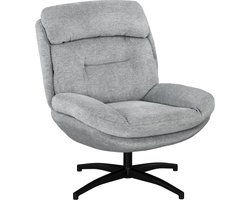 HOMCOM draaifauteuil - Relaxstoel - Loungestoel - Accentstoel - Grijs