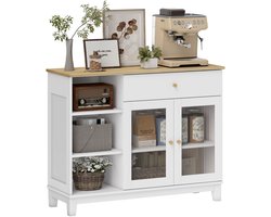 HOMCOM-Dressoir-100x35x80.3cm-MDF-Wit