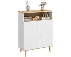 HOMCOM Dressoir - Hout - 80x38x102cm - Wit