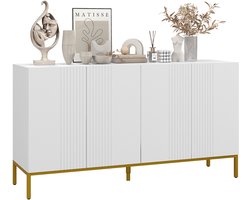 HOMCOM-Dressoir-MDF-140x40x75cm-Wit