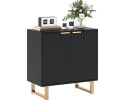 HOMCOM-Dressoir-MDF-76,5x39x77cm-Zwart