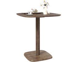 HOMCOM Eettafel - Rubberhout - 70x70x75cm - Bruin