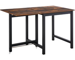 HOMCOM - eettafel - spaanplaat - metaal - bruin