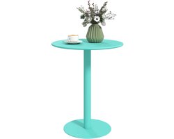 HOMCOM Eettafel - Staal - 60x60x72cm - Groen