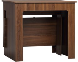 HOMCOM - eettafel - uitschuifbaar - makkelijk schoon te maken - bruin