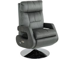 HOMCOM-Elektrischer Relaxsessel-Stahl, Polyester-84L x 69B x 118-124H cm-Dunkelgrau