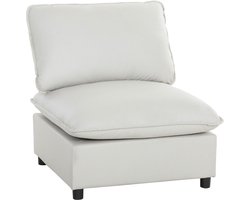 HOMCOM Fauteuil-Kunstleer, Schuim-85L x 74B x 78H cm-Grijs