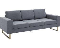 HOMCOM gestoffeerde bank - 3-zitsbank - loungebank met kussen
