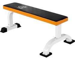 HOMCOM-Hantelbank-Stahl, PVC, Schaumstoff-L112x B62 x H43 cm-Schwarz+Weiß+Orange