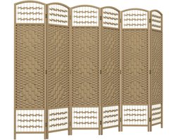 HOMCOM Kamerscherm - Hout - 240x1,5x170cm - Natuurlijk hout
