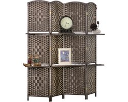 HOMCOM-kamerverdeler-160x1.6x170cm-papiervezel-bruin