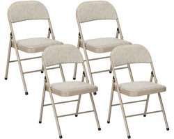 HOMCOM-Klapstoel-Polyester-45x46x78cm-Beige