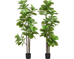 HOMCOM-Kunstplanten-Kunststof-17,5x17,5x180cm-Groen