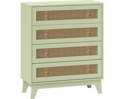 HOMCOM Ladekast - Spaanplaat - 80x35x95cm - Groen