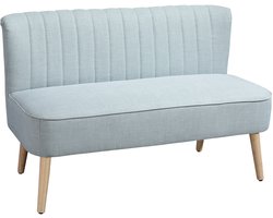 HOMCOM Loveseat 2-zitsbank met houten frame - Tweezitsbank - Zitbank - Groen