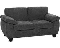 HOMCOM Loveseat-Chenille, origineel schuim-156L x 77B x 81H cm-Donkergrijs