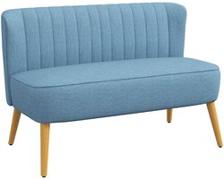 Homcom Loveseat-Polyester-117L x 56,5B x 77H cm-Blauw