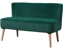 Homcom Loveseat-Polyester-117L x 56,5B x 77H cm-Donkergroen