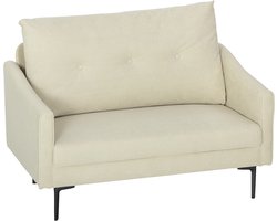 HOMCOM Loveseat Polyester, Metaal 124L x 73B x 92H cm Crèmewit