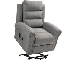 HOMCOM Multifunctionele elektrische liftstoel Polyester, schuim 91L x 89B x 106H cm Lichtgrijs