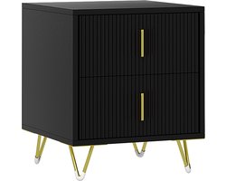 HOMCOM-Nachtkastje-Hout-40x40x47cm-Zwart