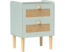 HOMCOM Nachtkastje - MDF - 39,8 x 30 x 52,5 cm - Groen