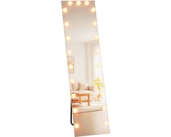 Homcom Passpiegel-Gehard glas-40L x 5,7B x 150H cm-Transparant