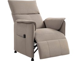 HOMCOM-Power Relaxfauteuil-Fluwelen (100% polyester)-80x83x104cm-Bruin