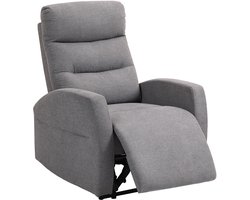 HOMCOM relaxfauteuil - met ligfunctie - polyester - donkergrijs