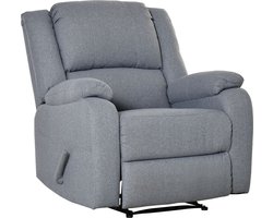 HOMCOM - Relaxfauteuil - met ligfunctie - Polyester - Grijs