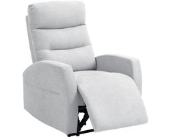HOMCOM relaxfauteuil - met ligfunctie - polyester - lichtgrijs