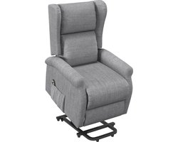 HOMCOM - Relaxfauteuil - met sta-op functie - met ligfunctie - Grijs