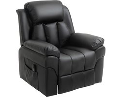 HOMCOM - Relaxfauteuil - met starthulp - incl. voetsteun - Hoofdsteun