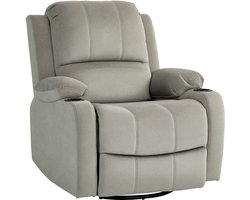 HOMCOM relaxfauteuil - schommelfunctie - bekerhouder - bruin