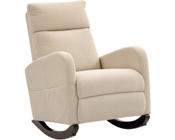 HOMCOM Schommelstoel-Polyester-94L x 67B x 105H cm-Beige