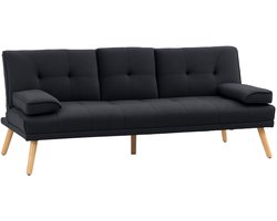 HOMCOM slaapbank - bank - polyester - 181x77x78 cm - grijs