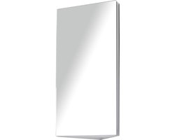 HOMCOM-Spiegelkast-Metaal-60x30x18cm-Zilver