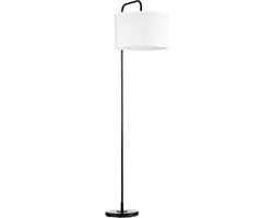 HOMCOM-Stehlampe-Stahl, Polyester-64L x 38B x 163,5H cm-Weiß