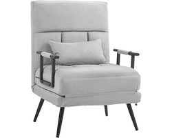 HOMCOM-Stoelbed-Polyester-71x71x97cm-Grijs