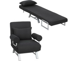 HOMCOM Stoelbeddengoed - 73x78x81cm - Zwart