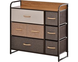 HOMCOM-stoffen commode-polyester-80x29x78,5cm-multicolor