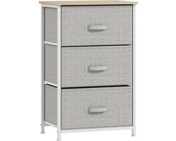 HOMCOM-Stoffen Dressoir-45x30x71cm-Spaanplaat-Grijs
